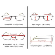 eyekeeper.com 5 Pack Chic Readers Stainless Steel R15004 Eyeglasses