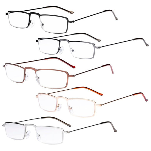 eyekeeper.com 5 Pack Chic Readers Stainless Steel R15004 Eyeglasses