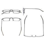 eyekeeper.com 5 Pack Chic Readers Stainless Steel R15004 Eyeglasses
