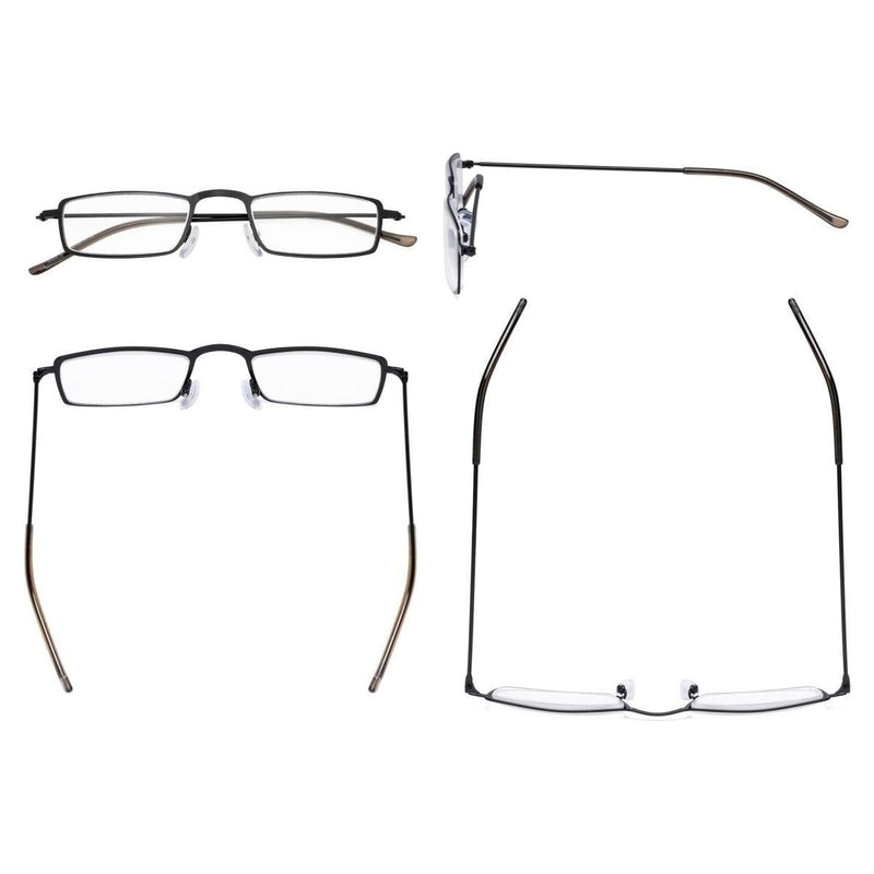 eyekeeper.com 5 Pack Chic Readers Stainless Steel R15004 Eyeglasses