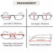 eyekeeper.com 5 Pack Chic Rectangle Reading Glasses Stainless Steel R15004 Eyeglasses