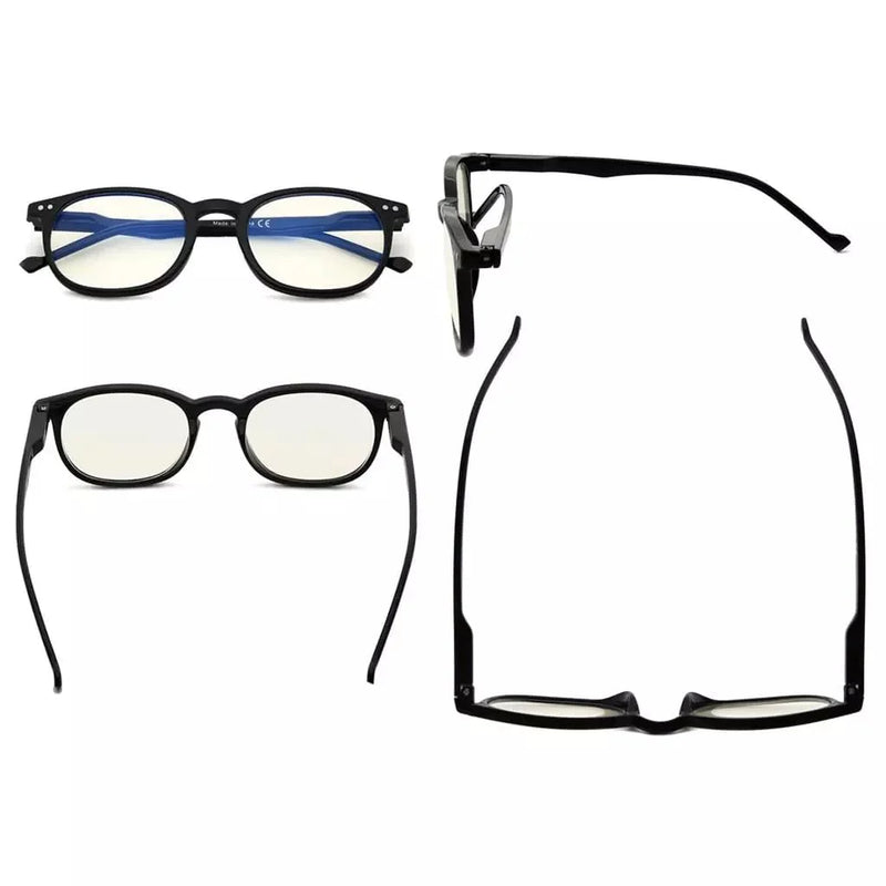 eyekeeper.com 5 Pack Chic Round Blue Light Filter Reading Glasses UVR065 Eyeglasses