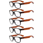 eyekeeper.com 5 Pack Classic 80's Readers Include Sunglasses R011 Eyeglasses