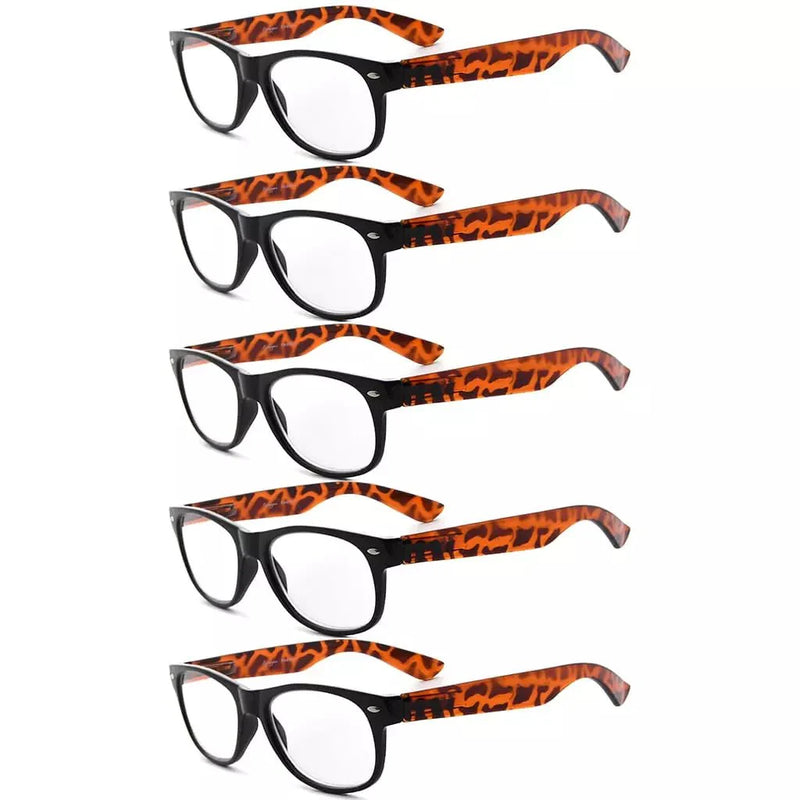 eyekeeper.com 5 Pack Classic 80's Readers Include Sunglasses R011 Eyeglasses