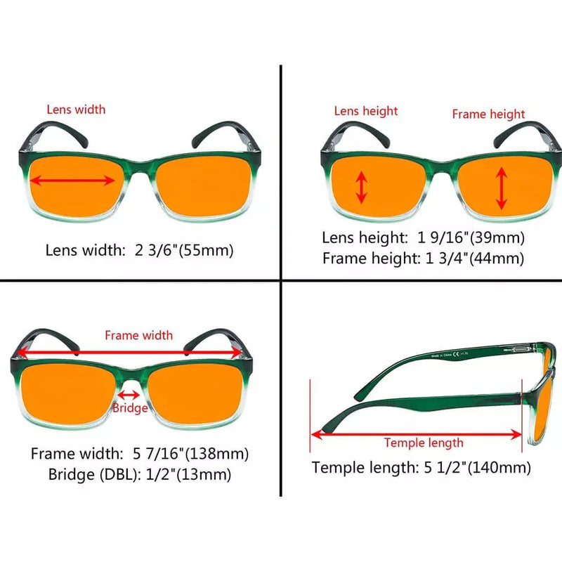 eyekeeper.com 5 Pack Classic Blue Light Blocking Reading Glasses DSRT1805 Eyeglasses