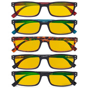 eyekeeper.com 5 Pack Classic Blue Light Blocking Reading Glasses HP097 Eyeglasses