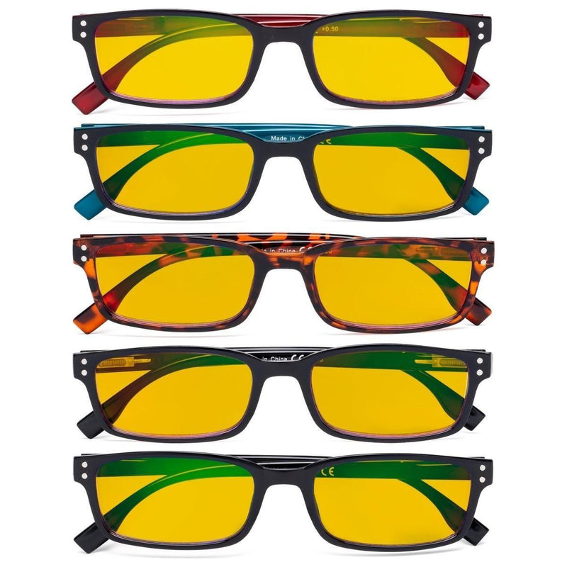 eyekeeper.com 5 Pack Classic Blue Light Blocking Reading Glasses HP097 Eyeglasses