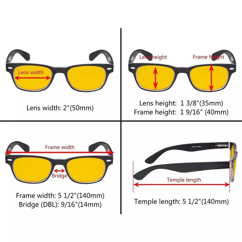 eyekeeper.com 5 Pack Classic Blue Light Blocking Reading Glasses HPFH4 Eyeglasses