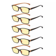 eyekeeper.com 5 Pack Classic Blue Light Blocking Reading Glasses TMCG177 Eyeglasses