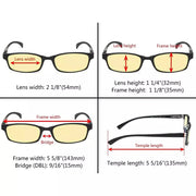 eyekeeper.com 5 Pack Classic Blue Light Blocking Reading Glasses TMCG177 Eyeglasses