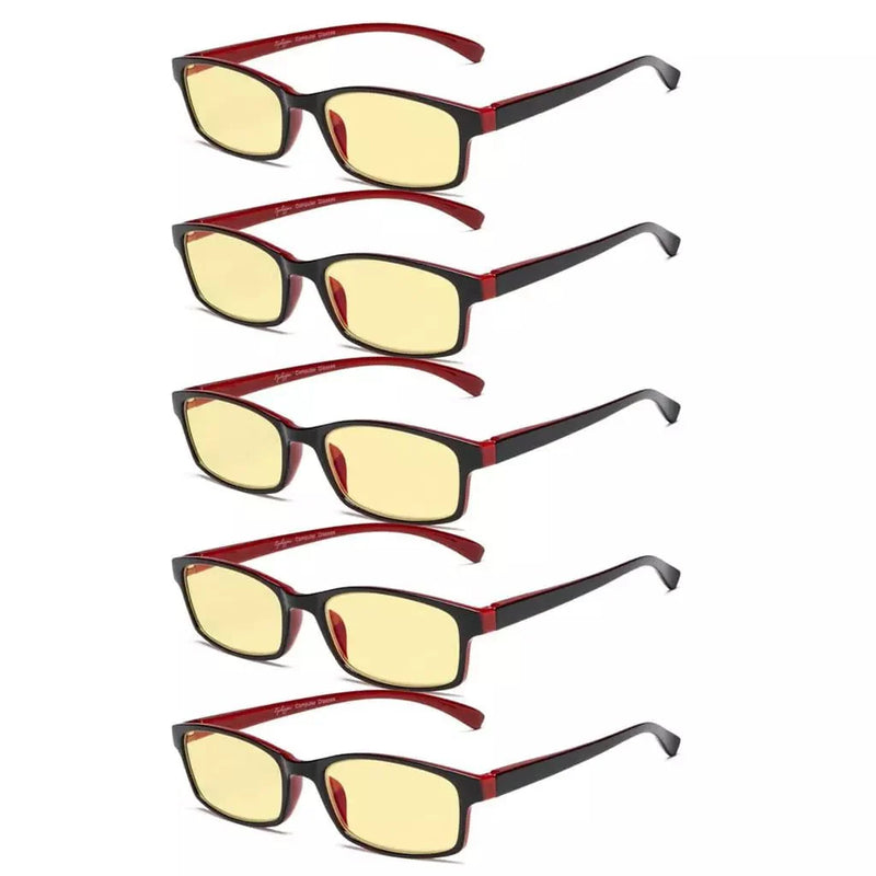 eyekeeper.com 5 Pack Classic Blue Light Blocking Reading Glasses TMCG177 Eyeglasses