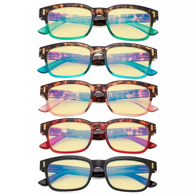 eyekeeper.com 5 Pack Classic Blue Light Blocking Reading Glasses TMCG1802 Eyeglasses