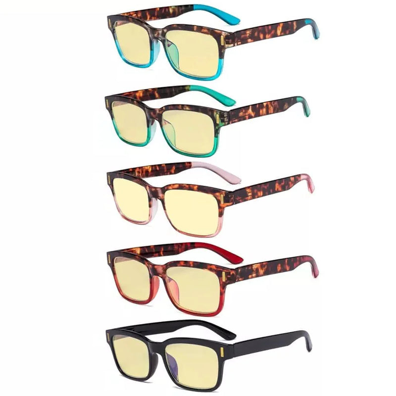 eyekeeper.com 5 Pack Classic Blue Light Blocking Reading Glasses TMCG1802 Eyeglasses