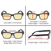 eyekeeper.com 5 Pack Classic Blue Light Blocking Reading Glasses TMCG1802 Eyeglasses