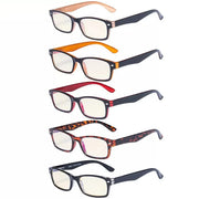 eyekeeper.com 5 Pack Classic Blue Light Filter Reading Glasses UVR055 Eyeglasses