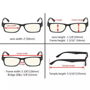 eyekeeper.com 5 Pack Classic Blue Light Filter Reading Glasses UVR066 Eyeglasses
