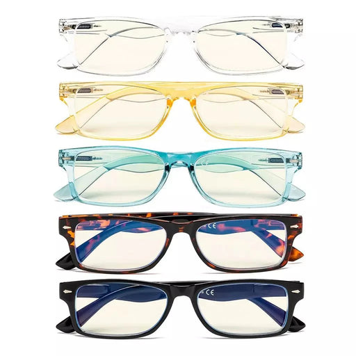 eyekeeper.com 5 Pack Classic Blue Light Filter Reading Glasses UVR066 Eyeglasses
