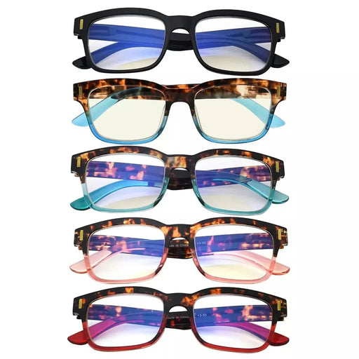 eyekeeper.com 5 Pack Classic Blue Light Filter Reading Glasses UVRT1802 Eyeglasses