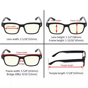 eyekeeper.com 5 Pack Classic Blue Light Filter Reading Glasses UVRT1802 Eyeglasses