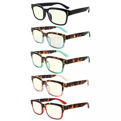eyekeeper.com 5 Pack Classic Blue Light Filter Reading Glasses UVRT1802 Eyeglasses