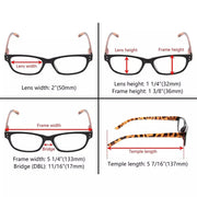 eyekeeper.com 5 Pack Classic Reading Glasses Rectangular Readers R019 Eyeglasses