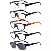 eyekeeper.com 5 Pack Classic Reading Glasses Rectangular Readers R019 Eyeglasses
