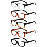 eyekeeper.com 5 Pack Classic Reading Glasses Spring Hinge Readers R032 Eyeglasses