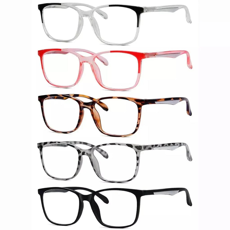 eyekeeper.com 5 Pack Classic Rectangle Reading Glasses R9113 Eyeglasses