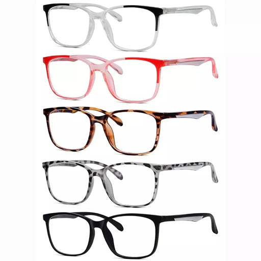 eyekeeper.com 5 Pack Classic Rectangle Reading Glasses R9113 Eyeglasses