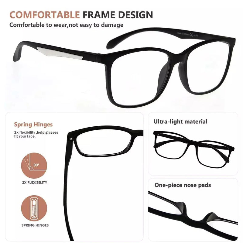 eyekeeper.com 5 Pack Classic Rectangle Reading Glasses R9113 Eyeglasses