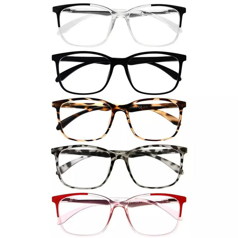 eyekeeper.com 5 Pack Classic Rectangle Reading Glasses R9113 Eyeglasses