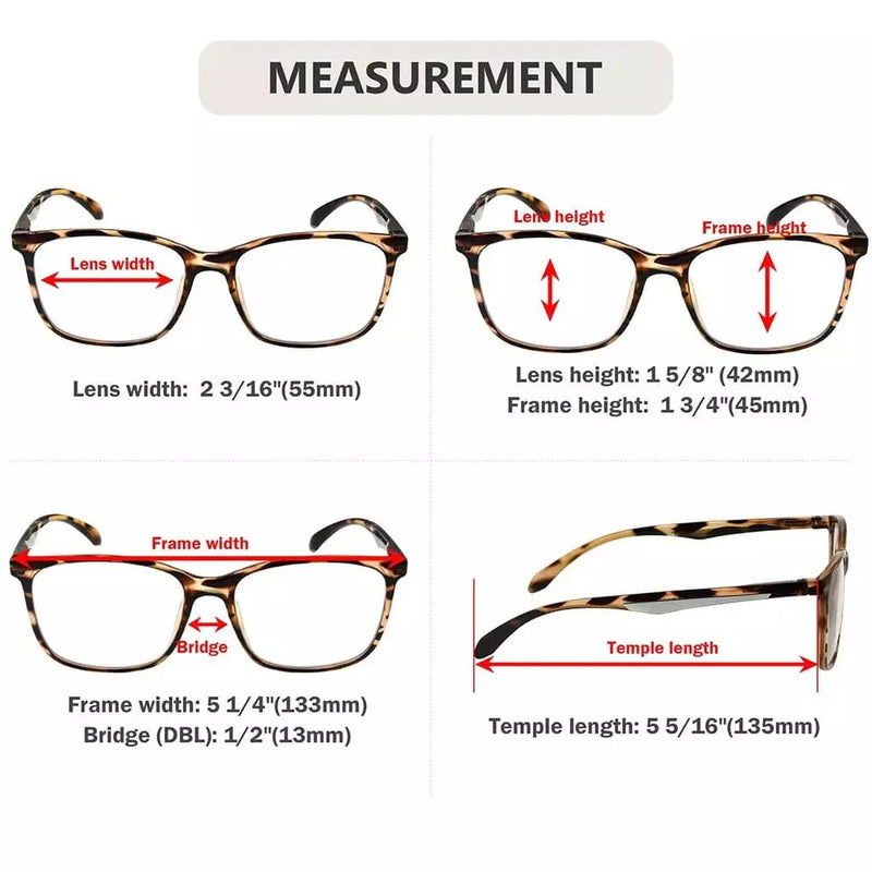 eyekeeper.com 5 Pack Classic Rectangle Reading Glasses R9113 Eyeglasses