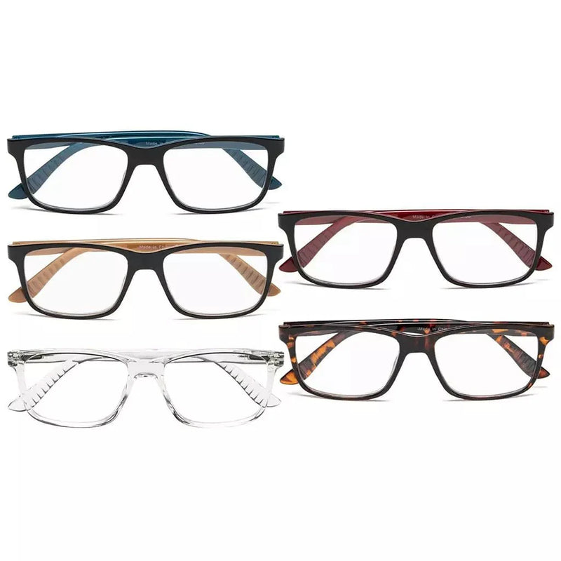 eyekeeper.com 5 Pack Classic Rectangular Reading Glasses R163 Eyeglasses