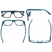 eyekeeper.com 5 Pack Classic Rectangular Reading Glasses R163 Eyeglasses