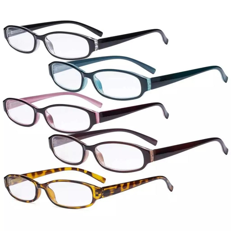 eyekeeper.com 5 Pack Classic Small Reading Glasses Narrow Lens R9104K Eyeglasses
