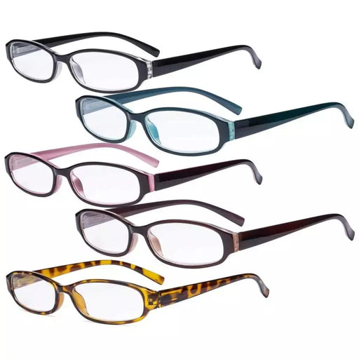 eyekeeper.com 5 Pack Classic Small Reading Glasses Narrow Lens R9104K Eyeglasses