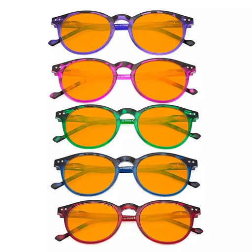 eyekeeper.com 5 Pack Colorful Oval Blue Light Blocking Reading Glasses DS071F Eyeglasses