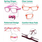 eyekeeper.com 5 Pack Colorful Patterned Reading Glasses Fashionable Readers R066 Eyeglasses