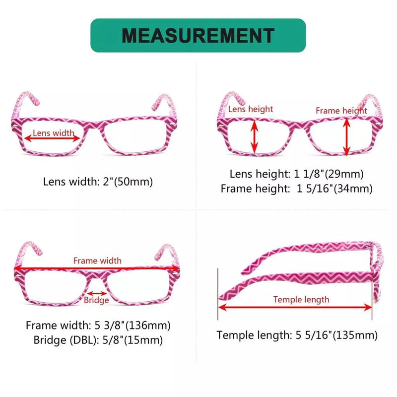 eyekeeper.com 5 Pack Colorful Patterned Reading Glasses Fashionable Readers R066 Eyeglasses