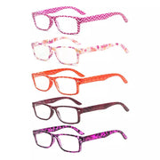 eyekeeper.com 5 Pack Colorful Patterned Reading Glasses Fashionable Readers R066 Eyeglasses