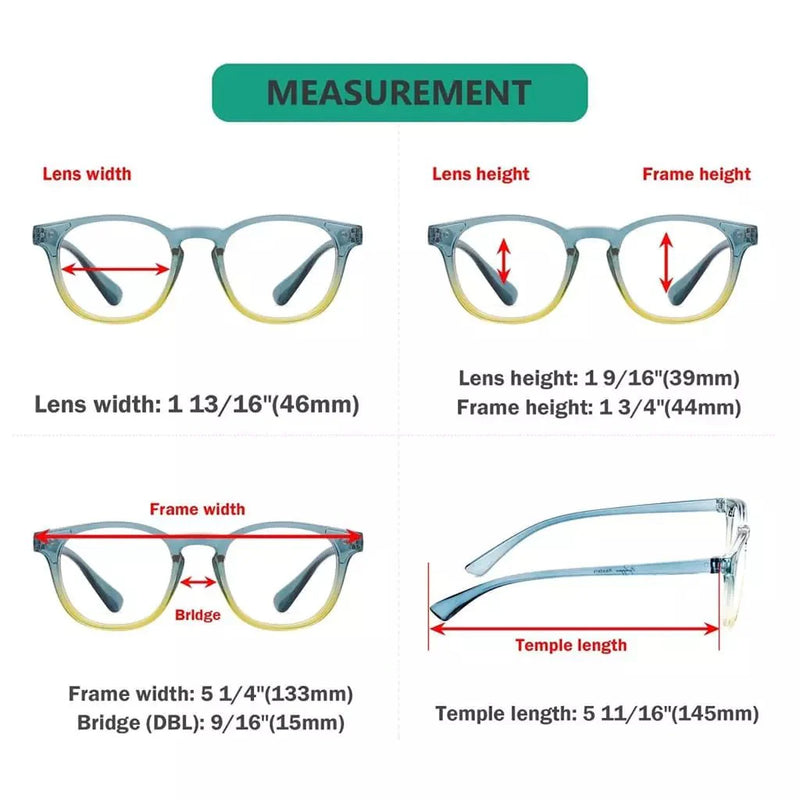 eyekeeper.com 5 Pack Cute Fashionable Two Tone Reading Glasses Colorful Readers R144 Eyeglasses