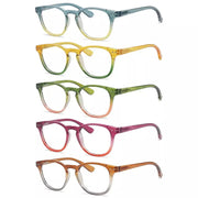 eyekeeper.com 5 Pack Cute Fashionable Two Tone Reading Glasses Colorful Readers R144 Eyeglasses