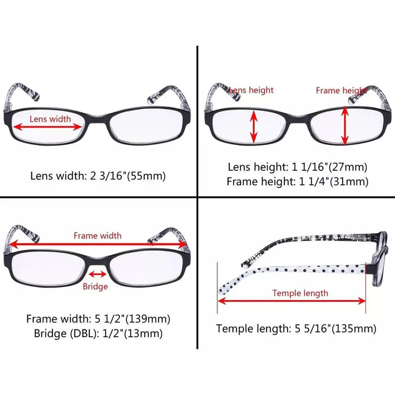 eyekeeper.com 5 Pack Cute Reading Glasses R908P Eyeglasses
