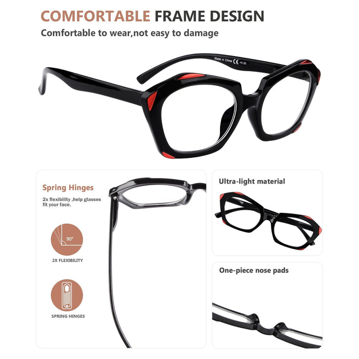 Eyekeeper - 5 Pack Fashionable Reading Glasses R2129