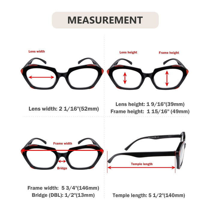 Eyekeeper - 5 Pack Fashionable Reading Glasses R2129