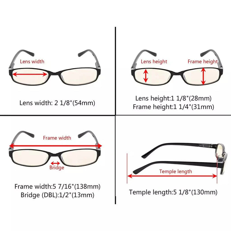 eyekeeper.com 5 Pack Fashion Blue Light Filter Reading Glasses CG908K Eyeglasses