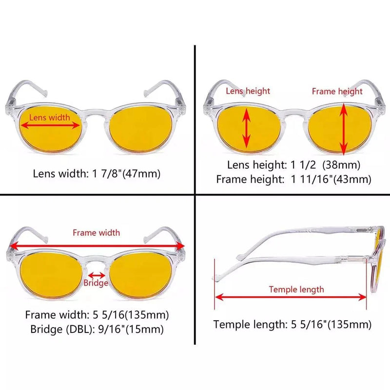 eyekeeper.com 5 Pack Fashion Oval Blue Light Blocking  Reading Glasses HP071 Eyeglasses