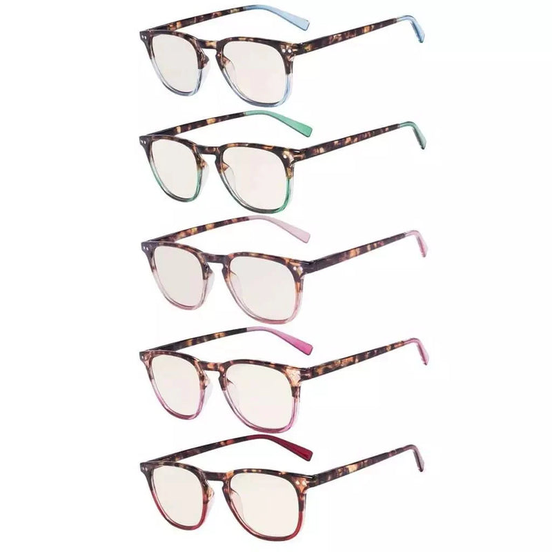 eyekeeper.com 5 Pack Fashion Oval Blue Light Filter Reading Glasses CG179 Eyeglasses