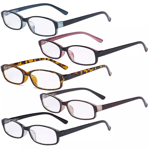 eyekeeper.com 5 Pack Fashion Reading Glasses Small Lens R908K Eyeglasses