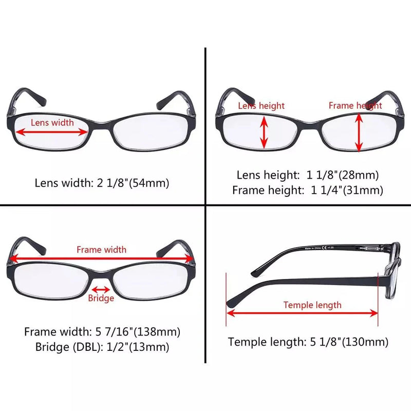 eyekeeper.com 5 Pack Fashion Reading Glasses Small Lens R908K Eyeglasses